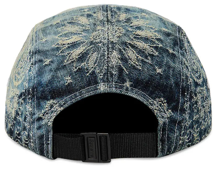 Supreme Bandana Jacquard Denim Camp Cap 'Blue'