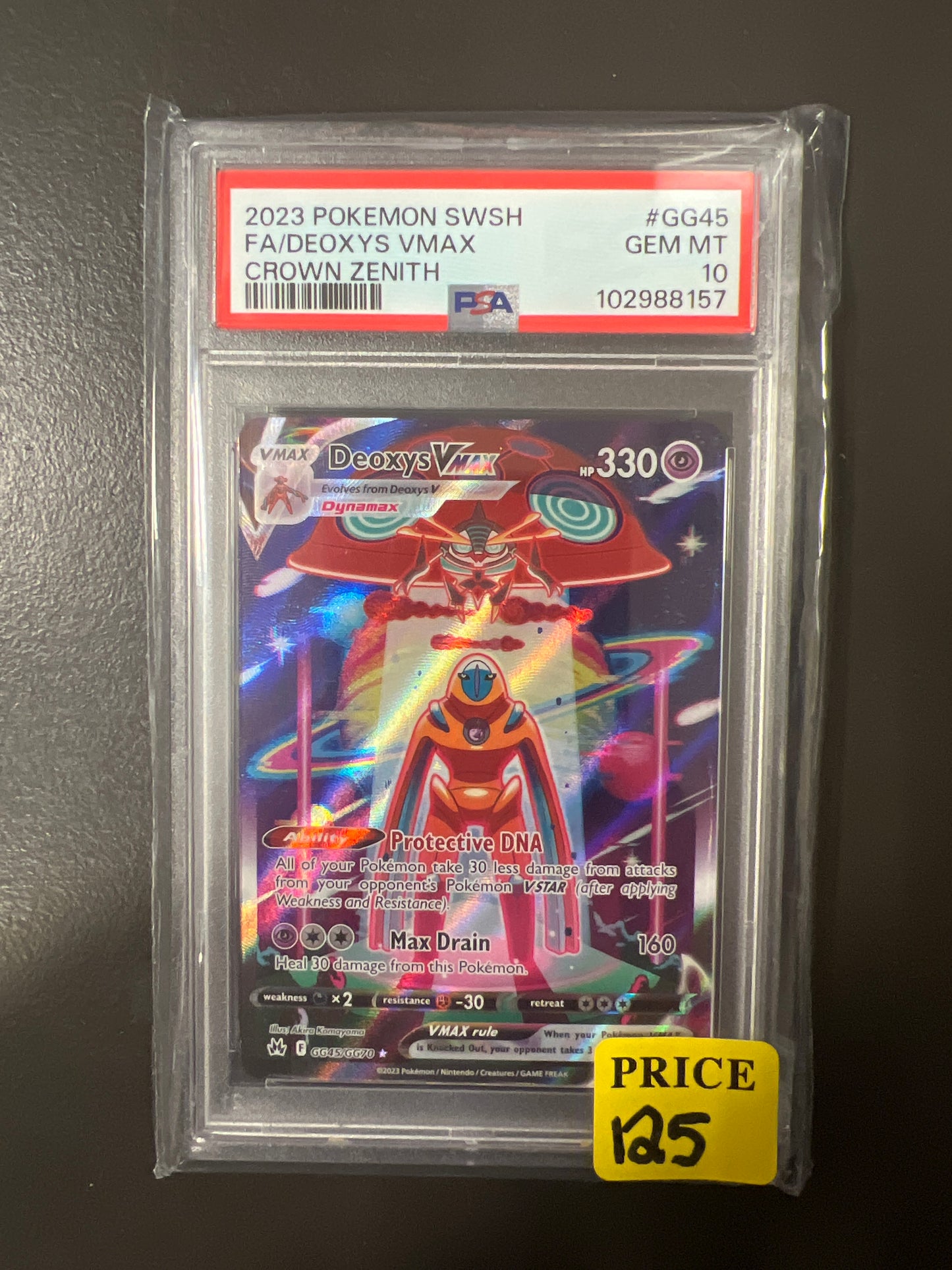 PSA 10 2023 Pokémon SWSH Crown Zenith Deoxys Vmax