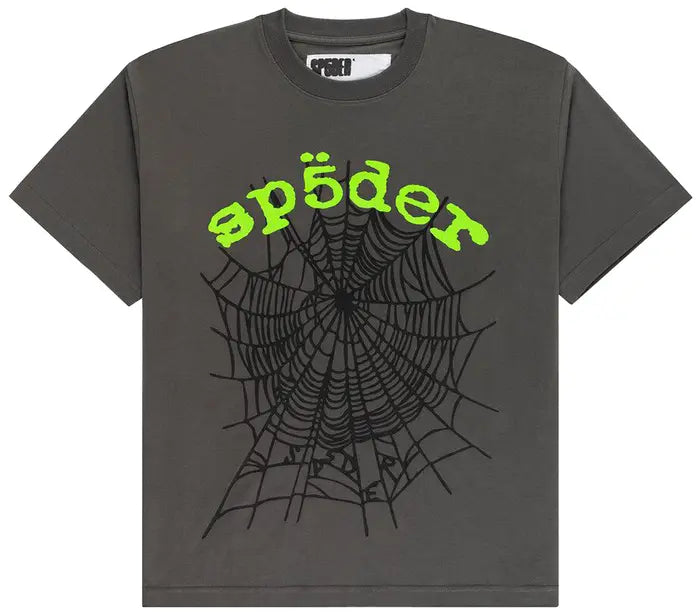 Sp5der Grey OG Web V2 Tee