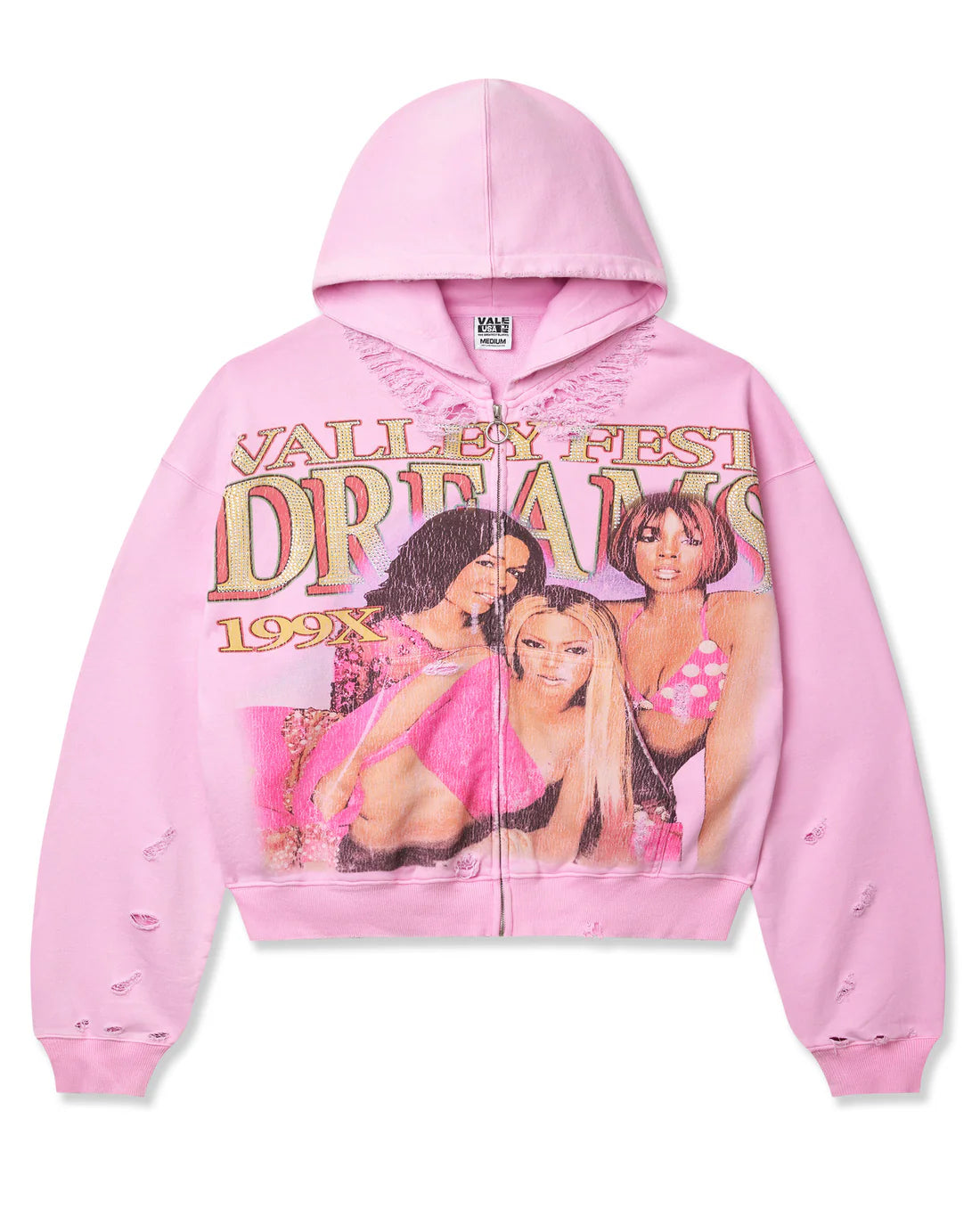 Vale Forever Dreams Pink Zip Up Hoodie