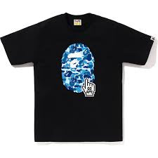 Bape Go Ape Camo Blue Black Tee