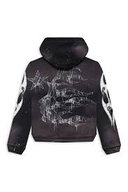 Hellstar Spiderweb Sport Logo Zip-Up Hoodie (Black)