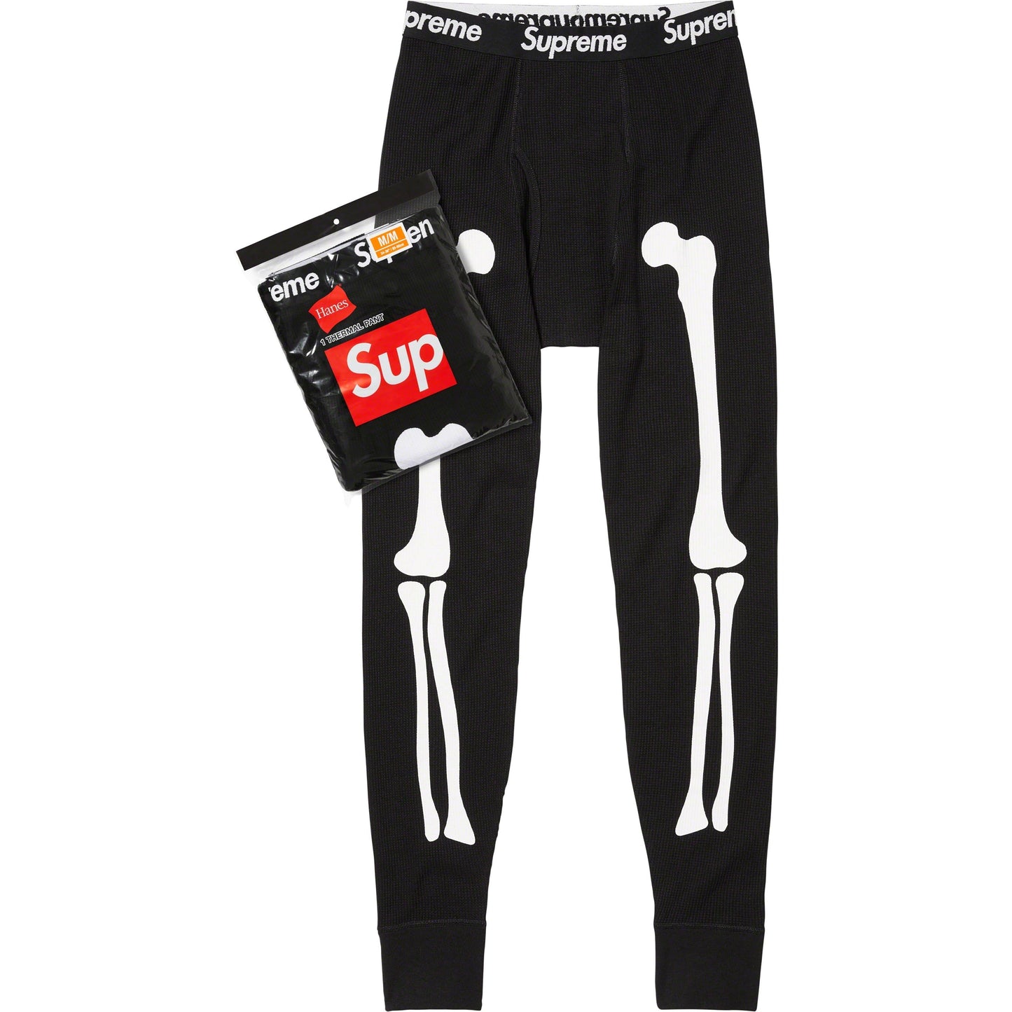 Supreme Hanes Bones Thermal Pants (Black)