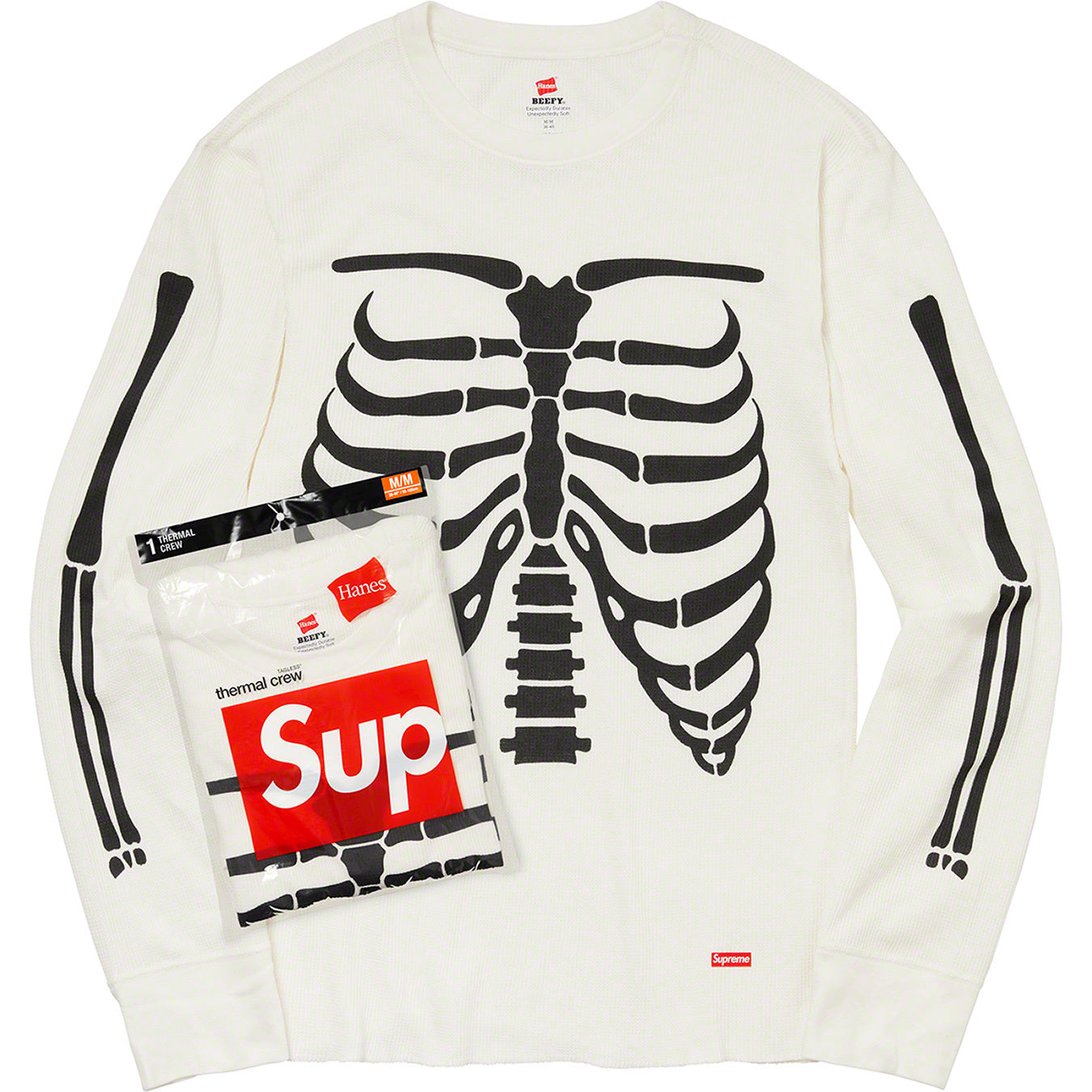 Supreme Hanes Bones Thermal Crew (Bone)