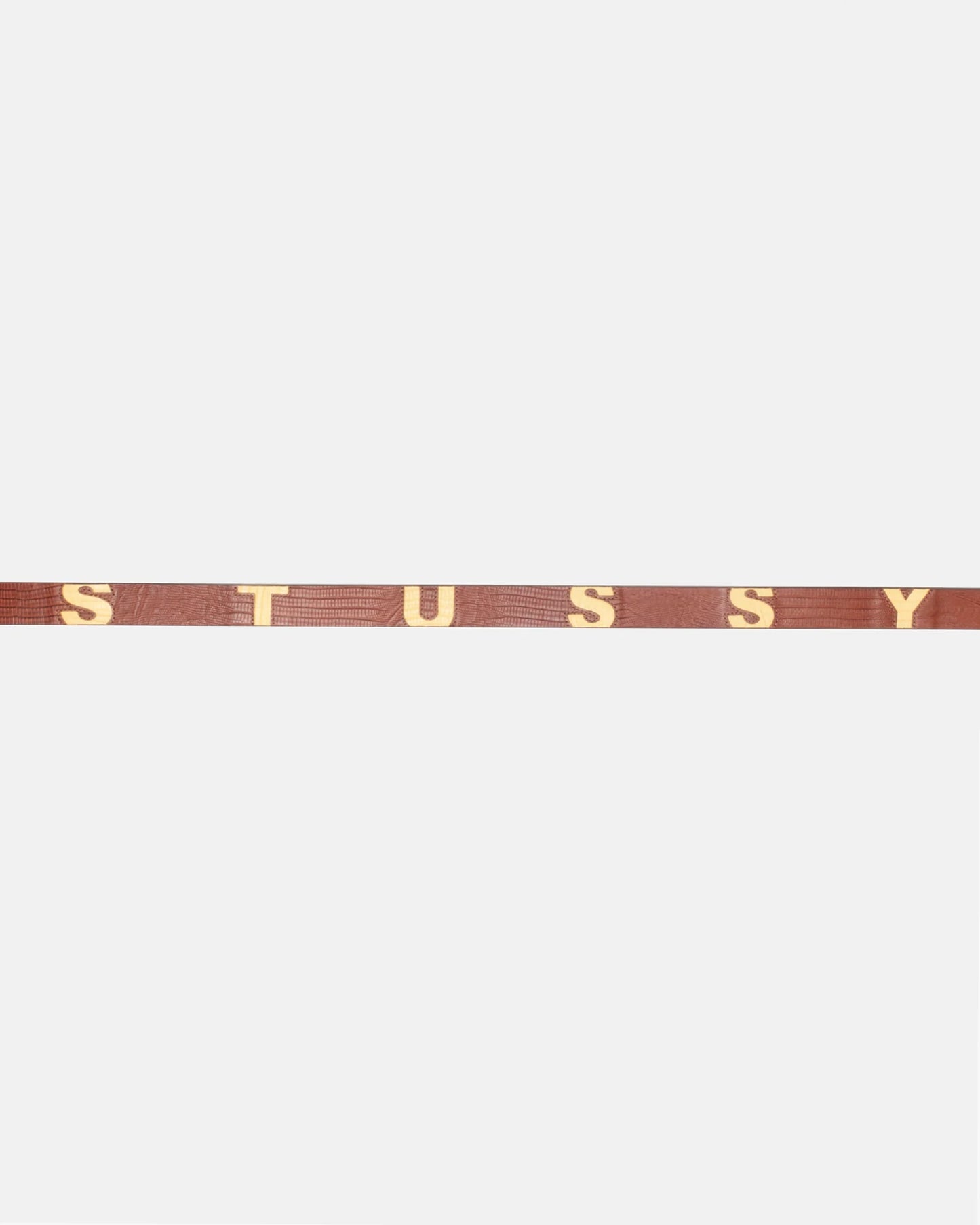 Stussy Lizard Texture Underlay Belt Cognac