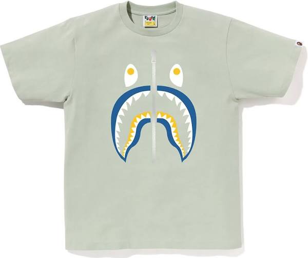 BAPE Silver Zip Shark Tee (Green)