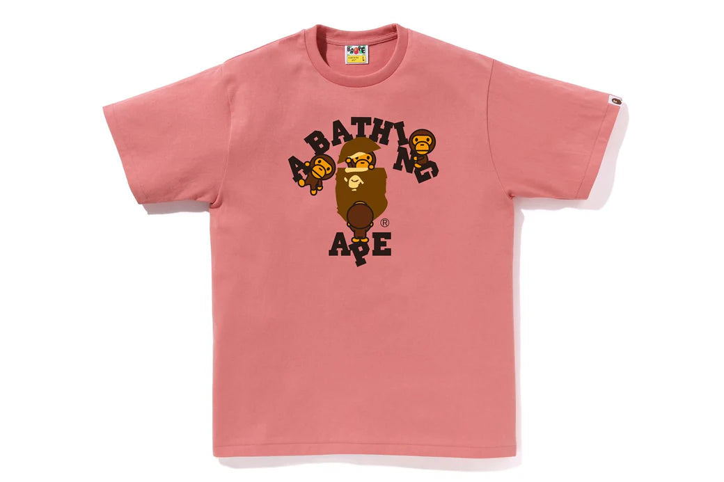 A Bathing Ape College Milo Tee (Pink)