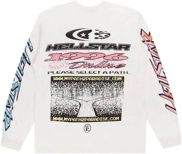 Hellstar Pixel Long-Sleeve Tee '”White”