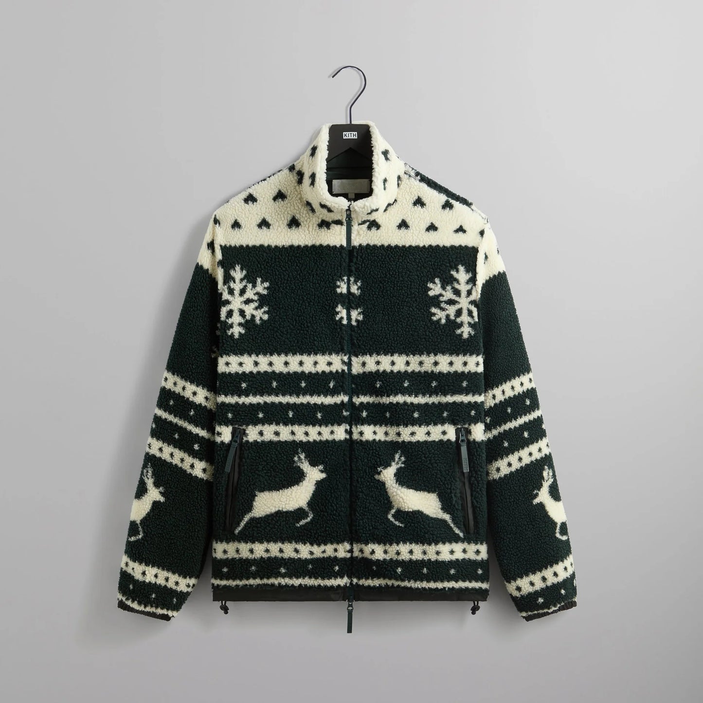 Kith Kithmas All-Over Printed Sherpa Jacket (Green)