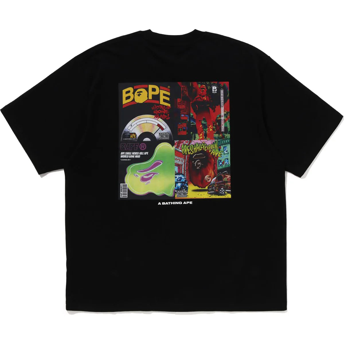 A Bathing Ape, Bape Album Monogram Tee (Black)