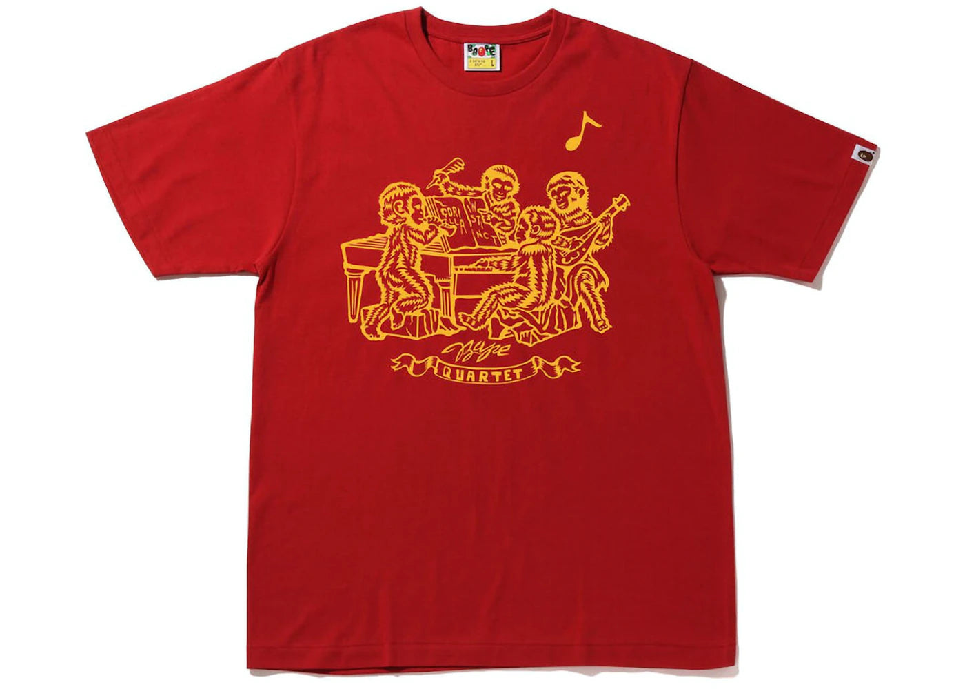 Bape Ape Quartet Red Tee