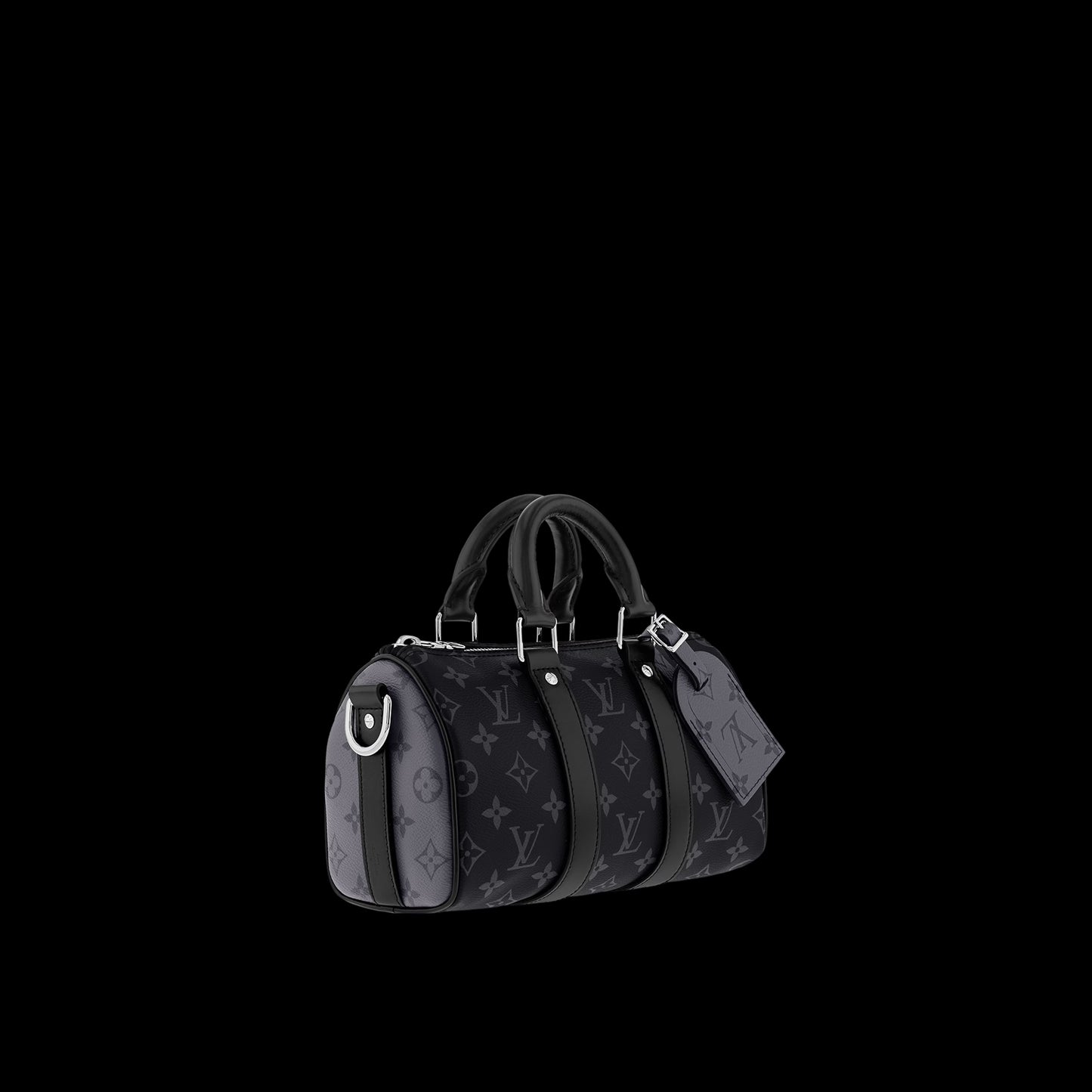 Louis Vuitton Monogram Eclipse Keepall Bandouliere 25(Black)~BC