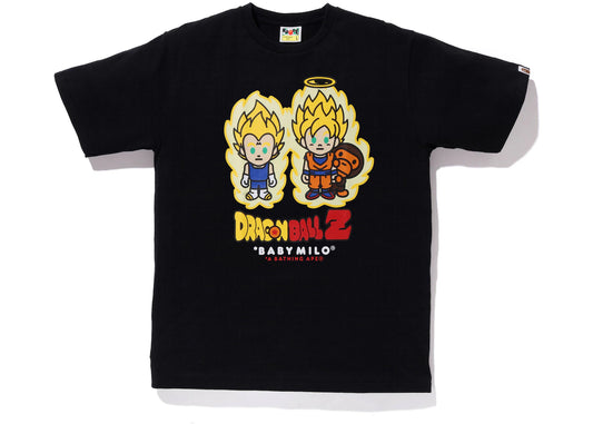 BAPE x Dragon Ball Z Super Saiyan Vegeta & Son Goku Baby Milo Tee (Black)