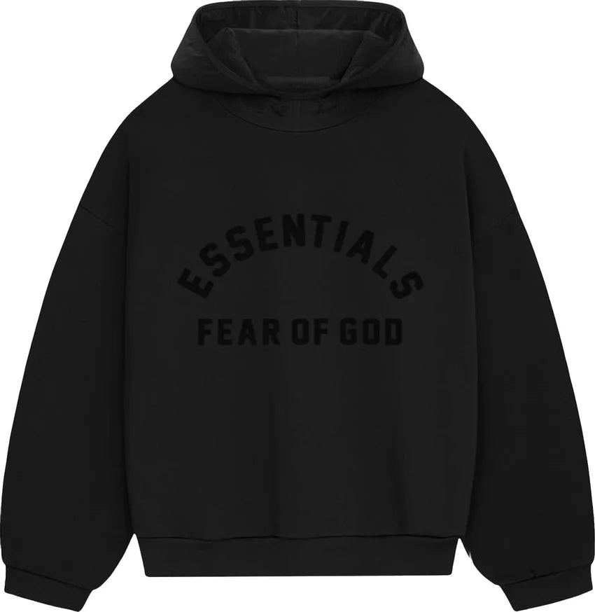 Fear Of God Essentials Jet Black Hoodie