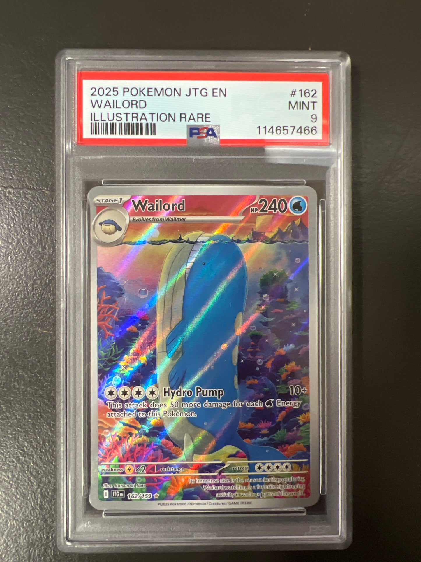 PSA 9 2025 Pokémon JTG Wailord Illustration Rare