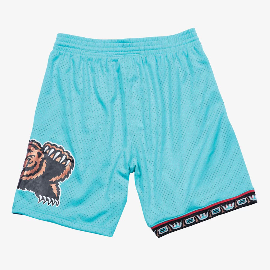 Men's Turquoise Vancouver Grizzlies Hardwood Classics 1996/97 Road Swingman Shorts
