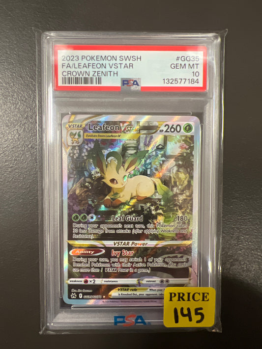 PSA 10 2023 Pokémon SWSH Crown Zenith Leafeon Vstar
