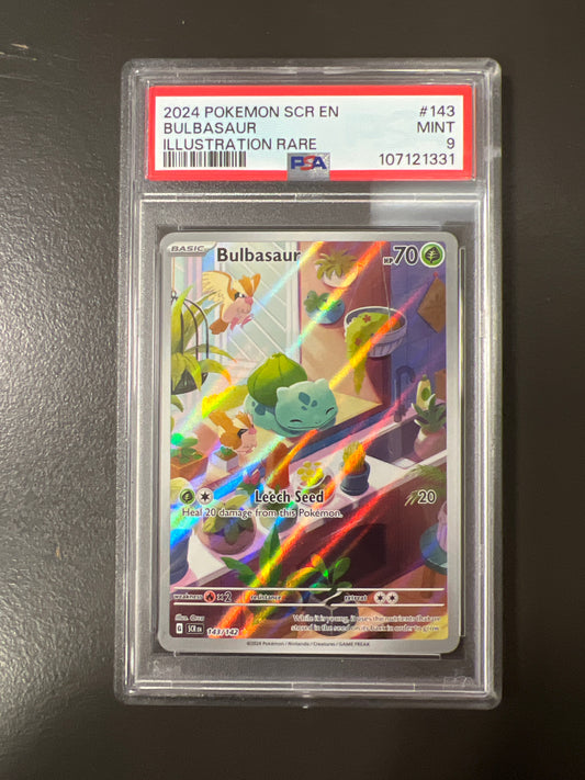 PSA 9 2024 Pokémon SCR Bulbasaur Illustration Rare
