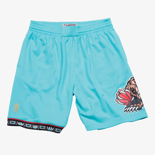 Men's Turquoise Vancouver Grizzlies Hardwood Classics 1996/97 Road Swingman Shorts