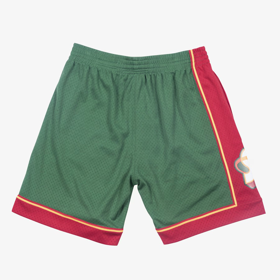 Men's Green Seattle SuperSonics Hardwood Classics 1995/96 Swingman Shorts