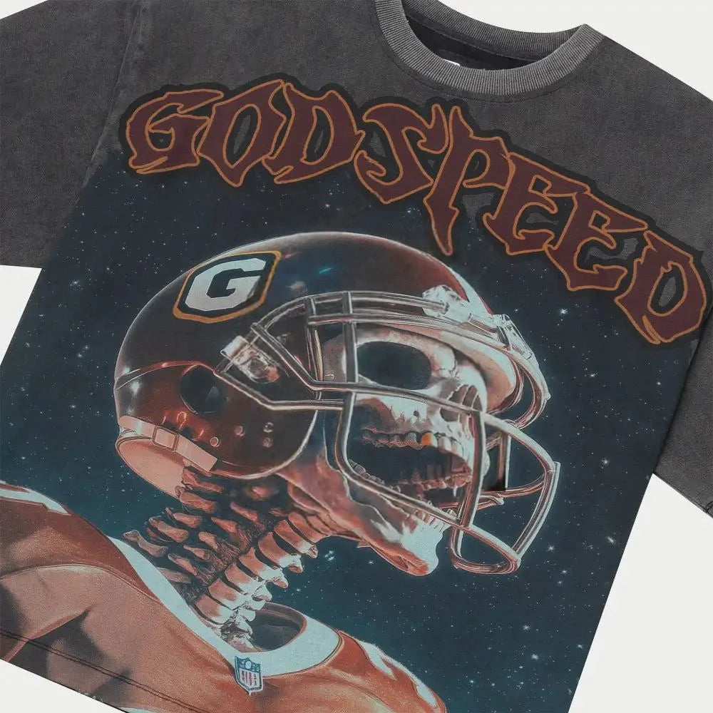 Godspeed Morale Tee - Wash Grey