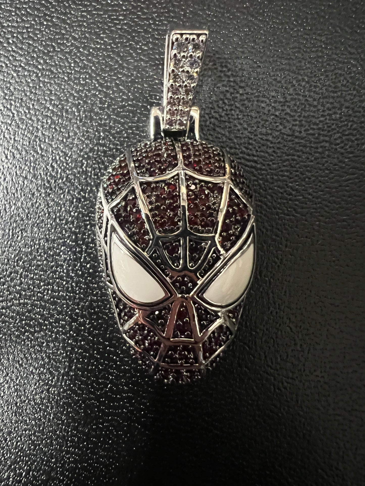 Spider-Man White Gold Plated Pendent~BC