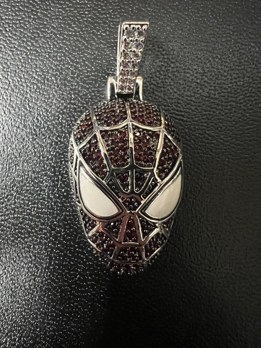 Spider-Man White Gold Plated Pendent~BC