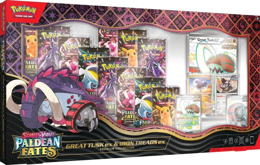 Pokémon Palawan Fates Great Tusk ex & Iron Treads ex Premium Collection