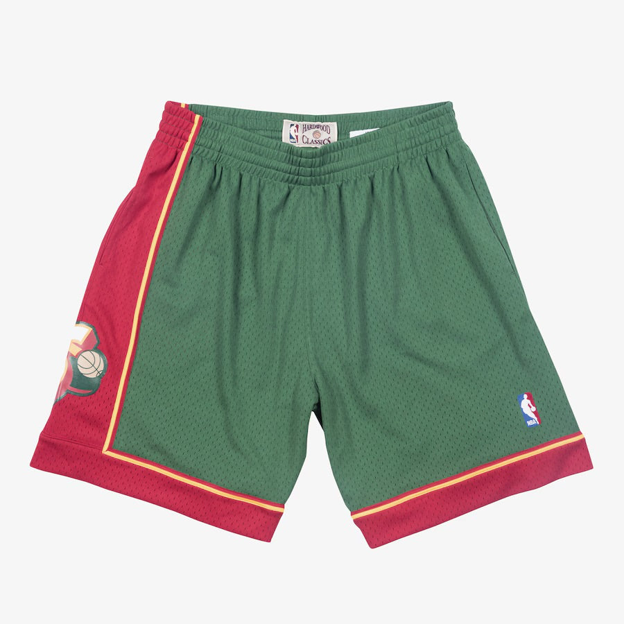 Men's Green Seattle SuperSonics Hardwood Classics 1995/96 Swingman Shorts
