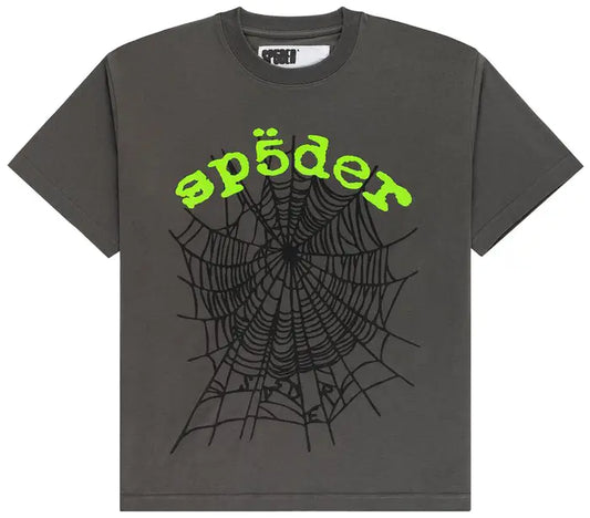 Sp5der Grey OG Web V2 Tee