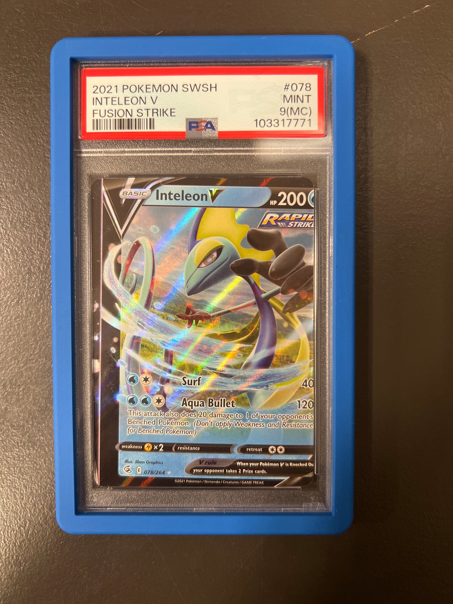 PSA 9(MC) 2021 Pokémon SWSH Inteleon V