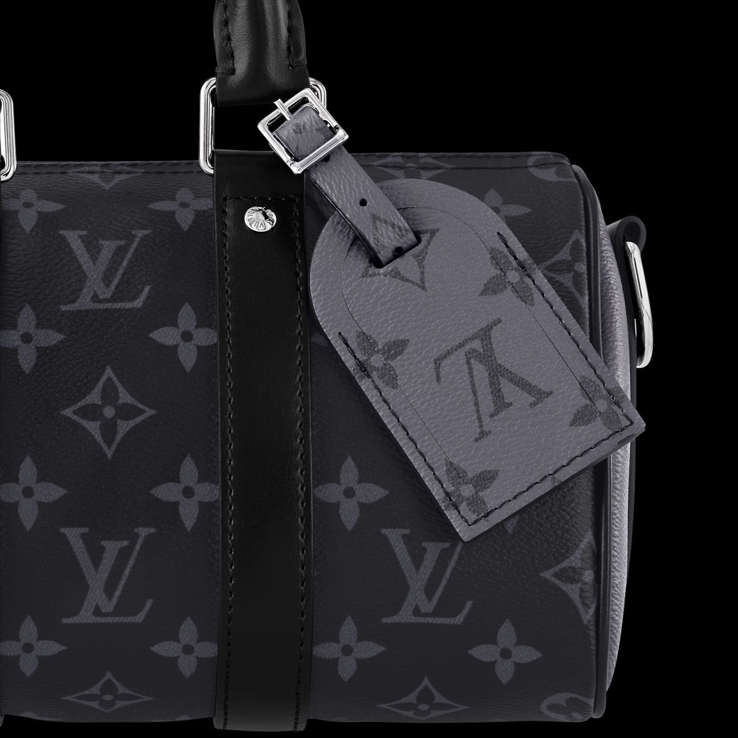 Louis Vuitton Monogram Eclipse Keepall Bandouliere 25(Black)~BC