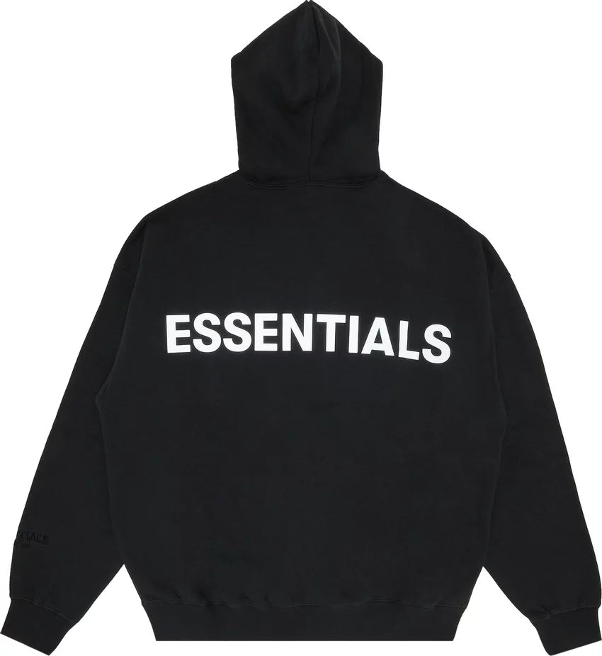 Essentials Fear of God Black 3M Hoodie