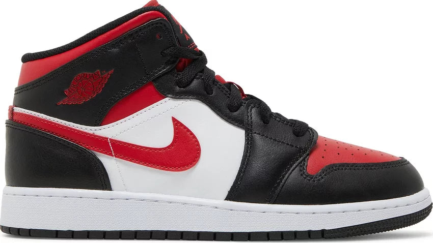 Air Jordan 1 Mid Black Fire Red (GS)