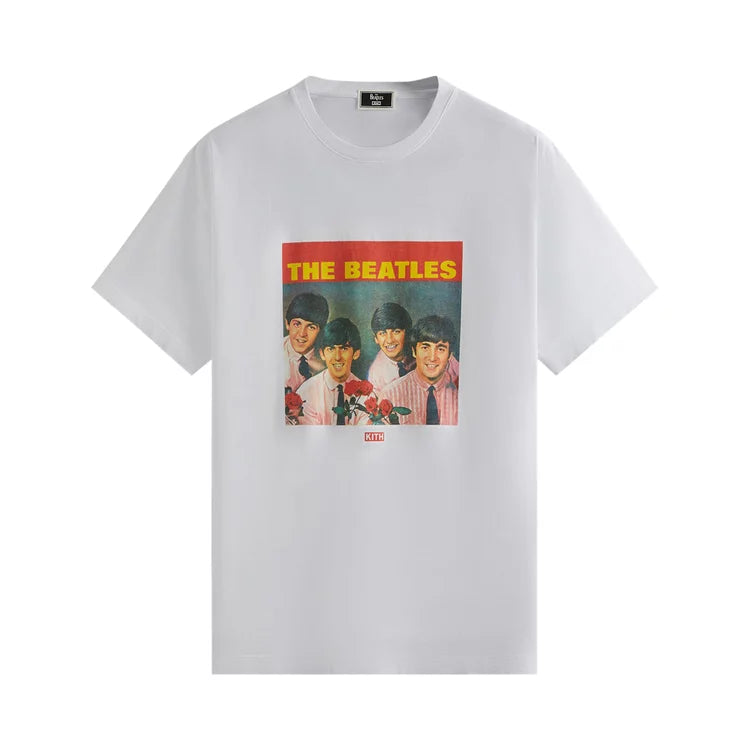 Kith Beatles Red Roses Vintage Tee White