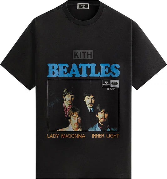 Kith Beatles Inner Light Vintage Tee Black