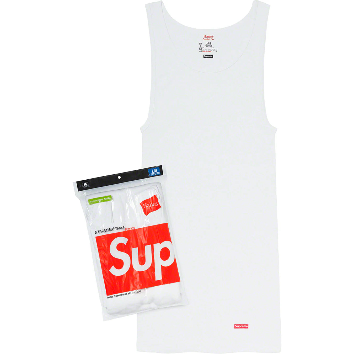 Supreme Hanes Tank Top (3 Pack) White