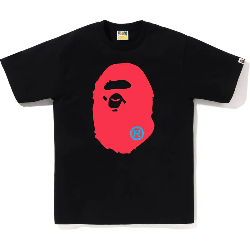 A Bathing Ape Big Ape Head Red Tee Black