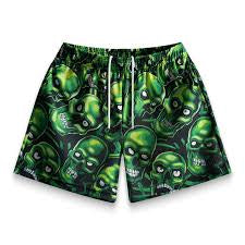 Bravest Studios Green Skully Shorts