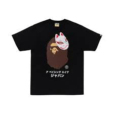 Bape “Japanese Fox Mask” Black Tee