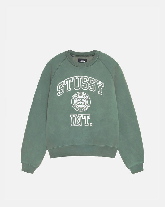 Stussy Overlock Varsity Raglan Crew Pine