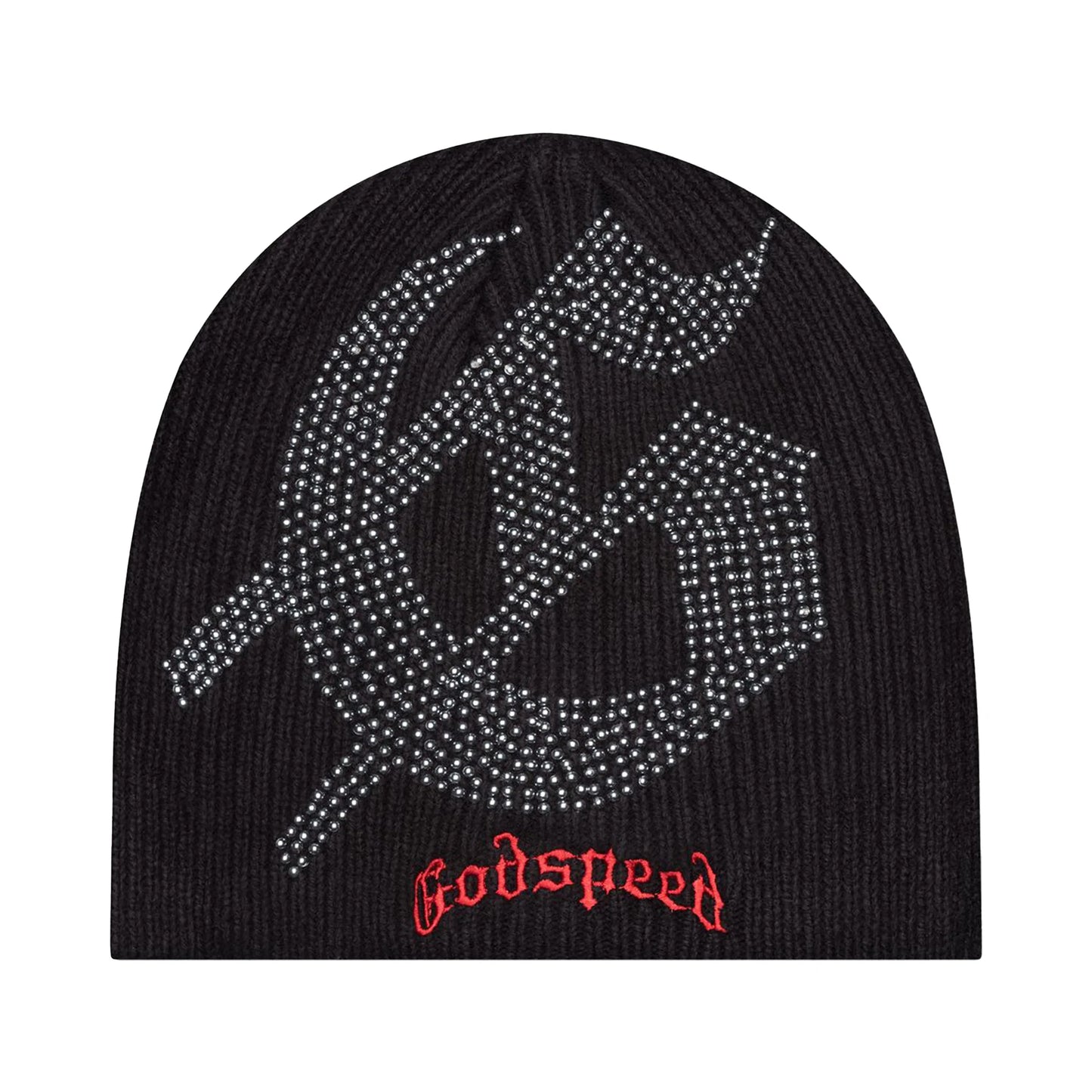 Godspeed STUDDED Beanie (RED BLACK)