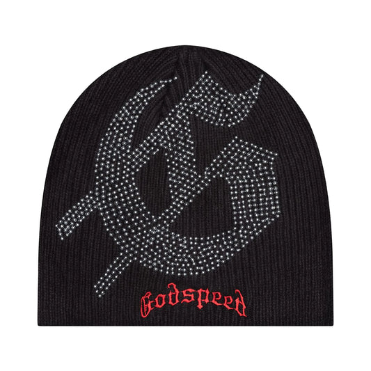 Godspeed STUDDED Beanie (RED BLACK)