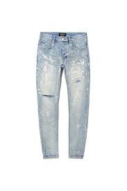 Purple Jeans Light Indigo Paint Blowout