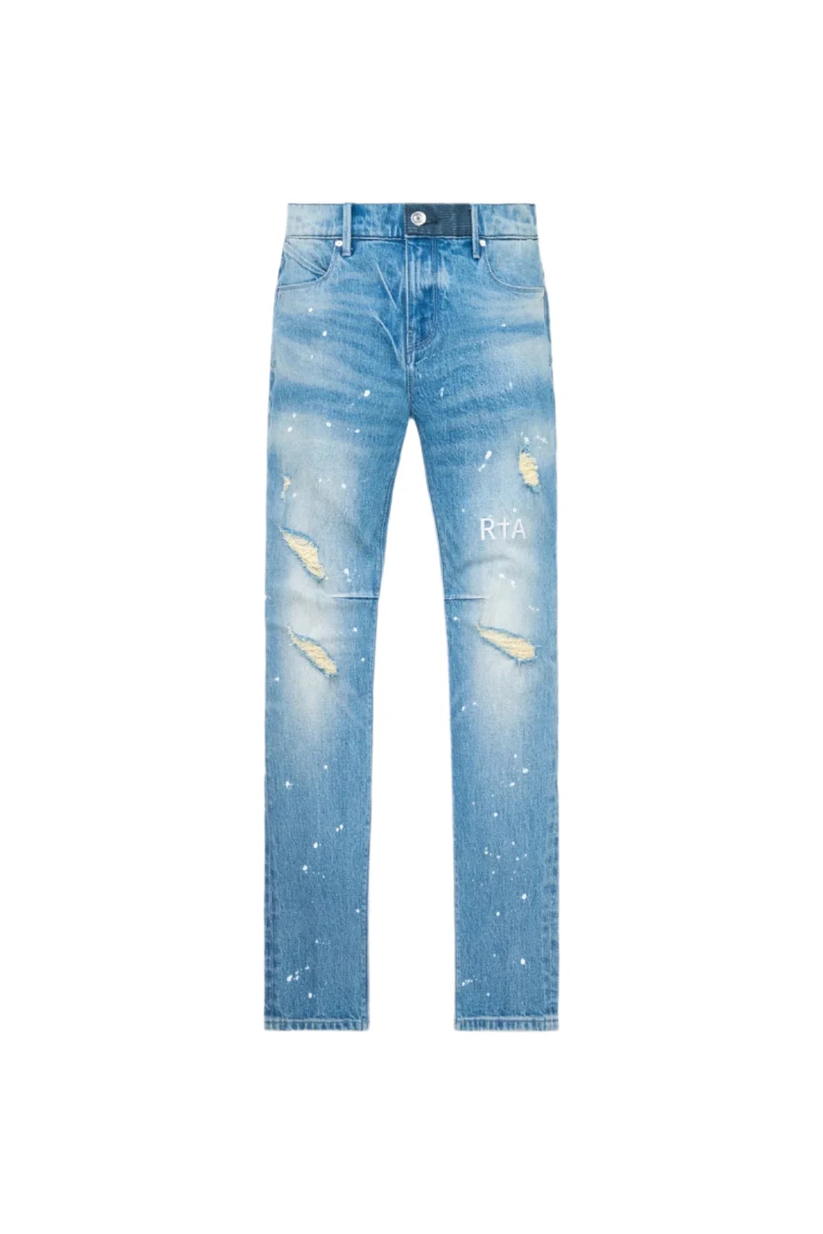 RTA Clayton Skinny Jeans Medium Blue Painted