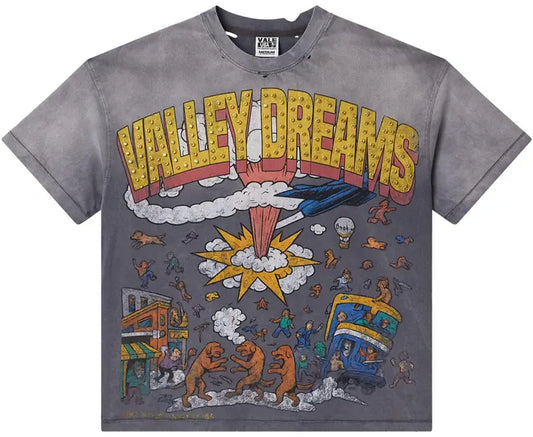 Vale Forever Chaos Bling Tee Washed Grey