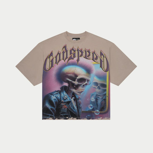 Godspeed "Man in the Mirror" Stone Grey Tee