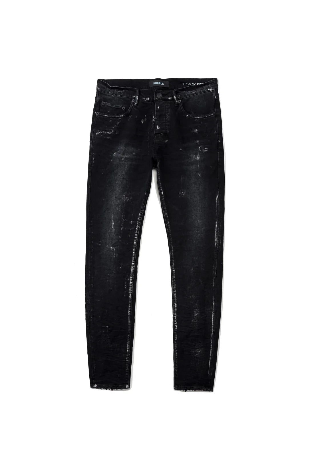 Purple Jean Black Wash Metallic Silver