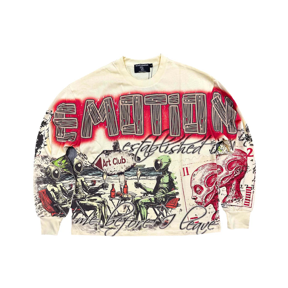 Mixed Emotion Cream ‘Art Club’ Long Sleeve