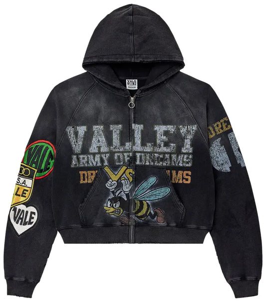Vale Forever Army Zip Up ‘Black’